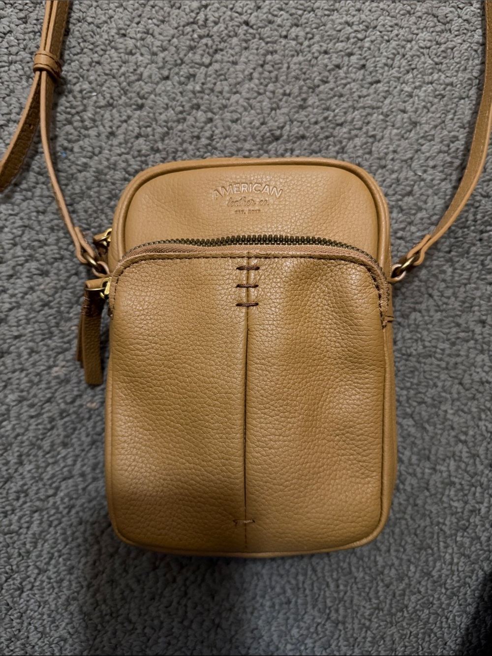 American Leather Co. Tan Crossbody Bag